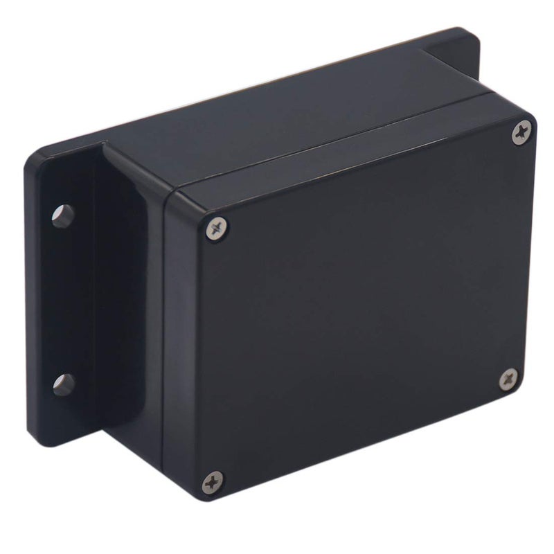 Raculety Project Box IP65 Waterproof Junction Box ABS Plastic Black Electrical Boxes DIY Electronic Project Case Power Enclosure with Fixed Ear, Black4.53 x 3.54 x 2.17 inch - Image 1